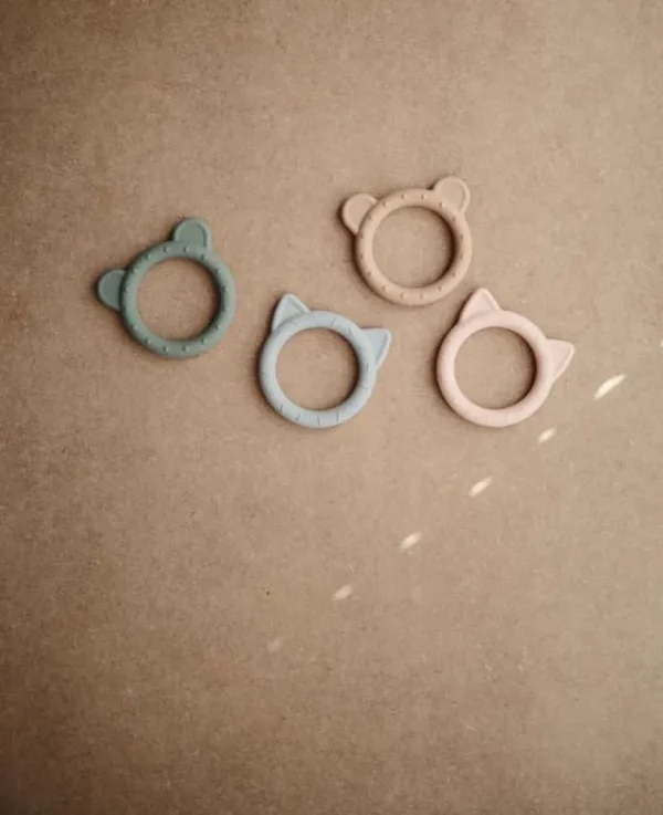 Anneau de Dentition Chat Gris Mushie