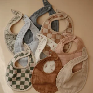 Bavoirs Vert et Damiers - Mushie