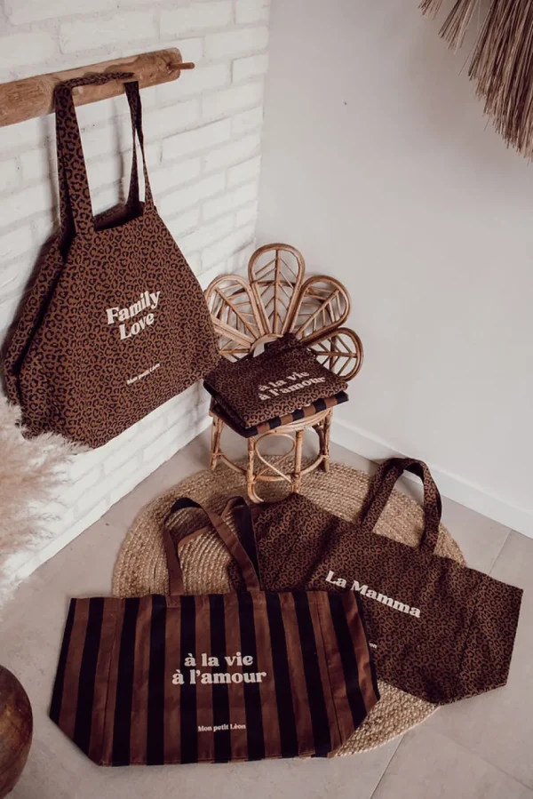 Cabas Léopard "Family Love" - Mon Petit Léon