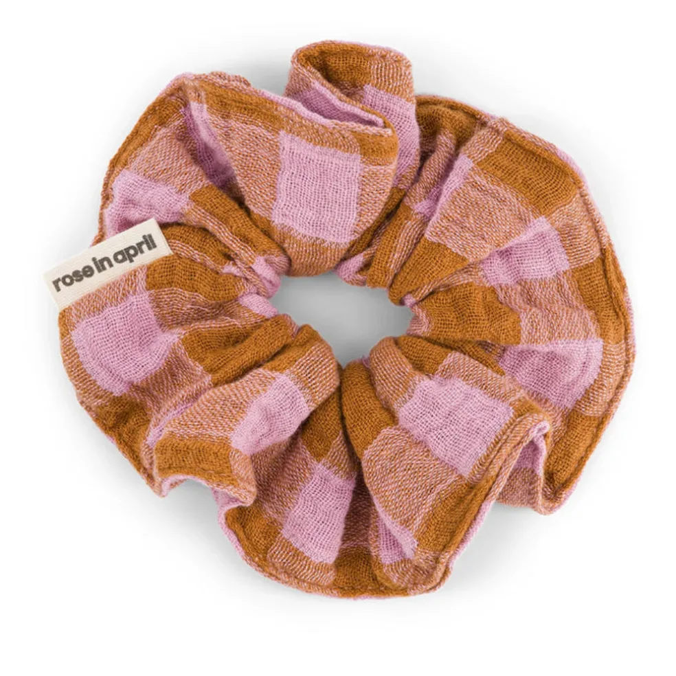 chouchou_vichy_mauve_cara_0.webp Chouchou Vichy Mauve Caramel - Rose In April