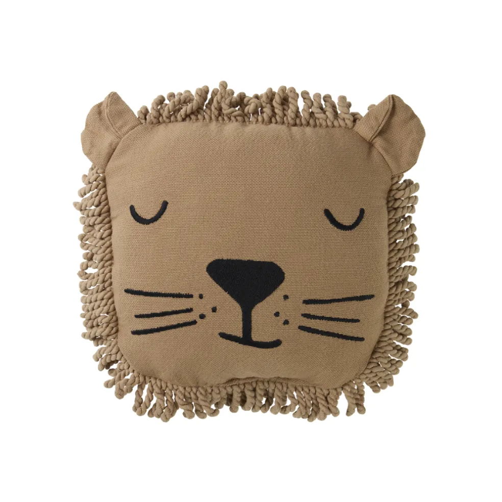 coussin_brod_lion_sesame__1.webp Coussin Brodé Lion Sesame - Nobodinoz