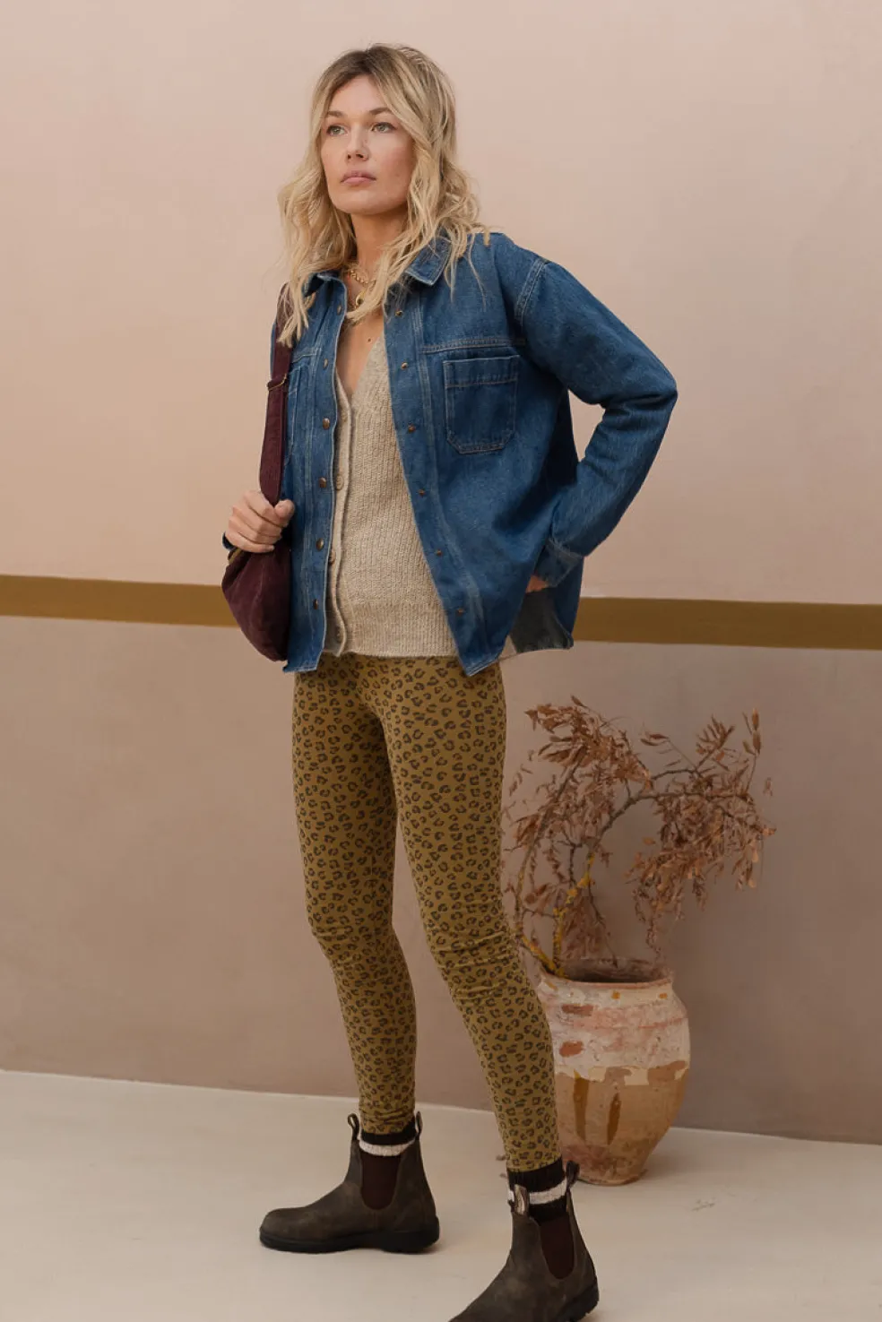 legging_mika_leopard_bron_2.webp Legging Mika Leopard Bronze - Marlot Paris