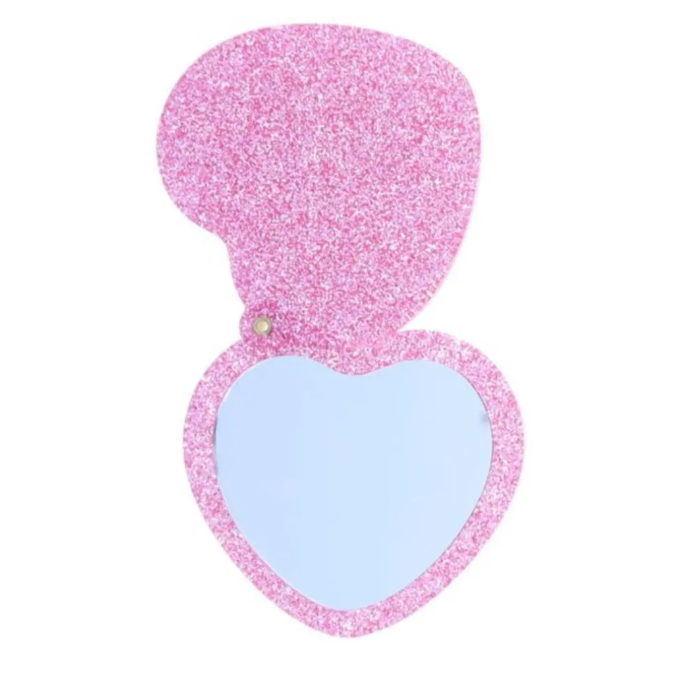 miroir_cur_rose__paillett_0.webp Miroir Cœur Rose à Paillettes - Petit Toi