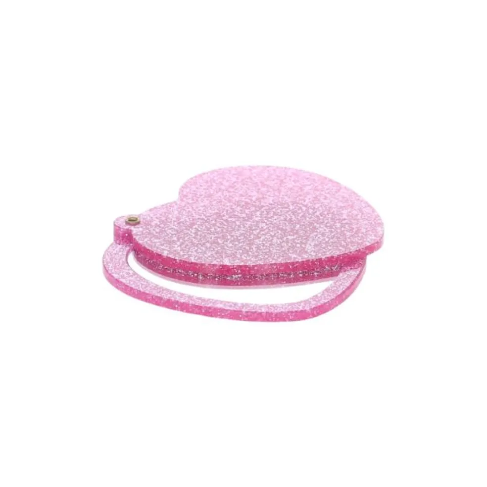 miroir_cur_rose__paillett_1.webp Miroir Cœur Rose à Paillettes - Petit Toi
