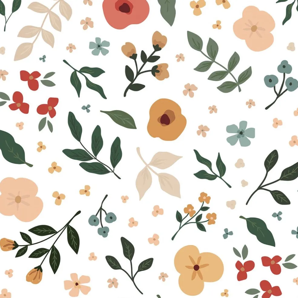 papier_peint_fleurs_et_fe_1.webp Papier Peint Fleurs et Feuilles - Lilipinso