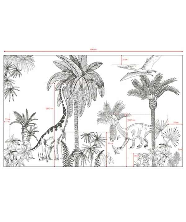 Papier Peint Panoramique Dinosaures - Lilipinso