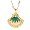 Pendentif Amulette Coquillage Or Green - Camille Enrico