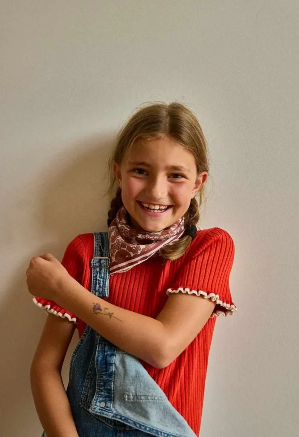 Petit Foulard Arabesque Bordeaux - Gabrielle Paris