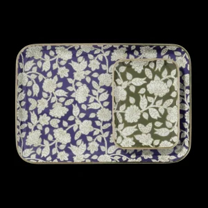 Plateau Bohème à Fleurs Tiny Vert - Bonheur du Jour