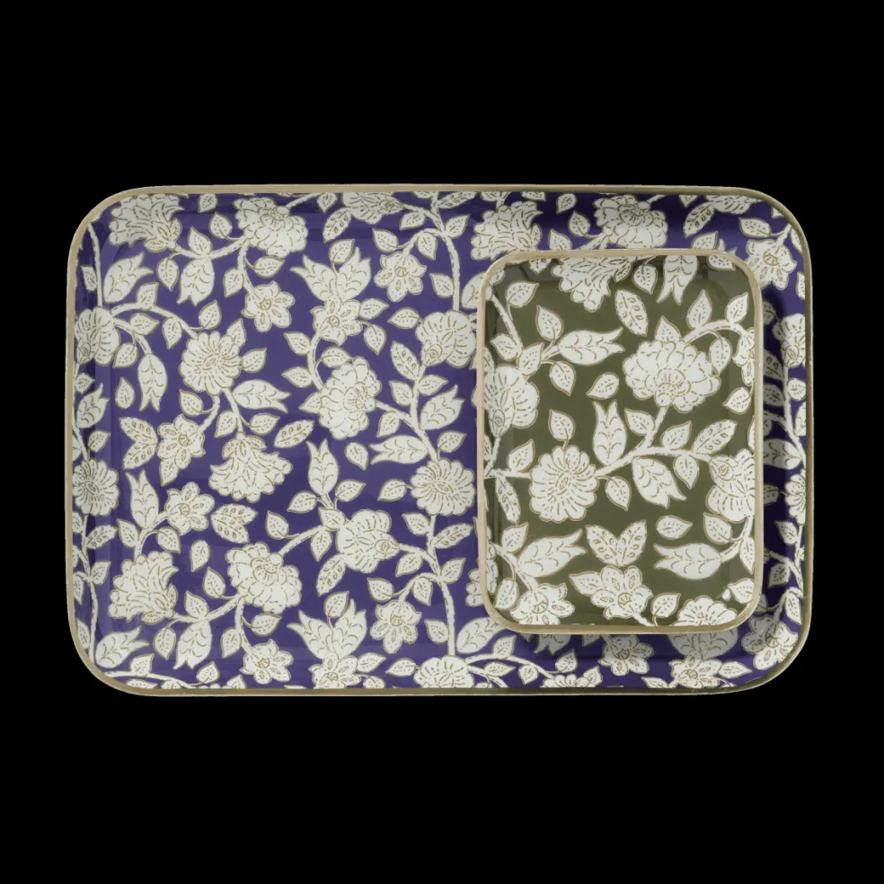 plateau_bohme__fleurs_tin_2-1.webp Plateau Bohème à Fleurs Tiny Vert - Bonheur du Jour