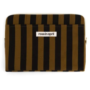 Pochette Ordinateur Octave Rayures Cumin - Rose In April