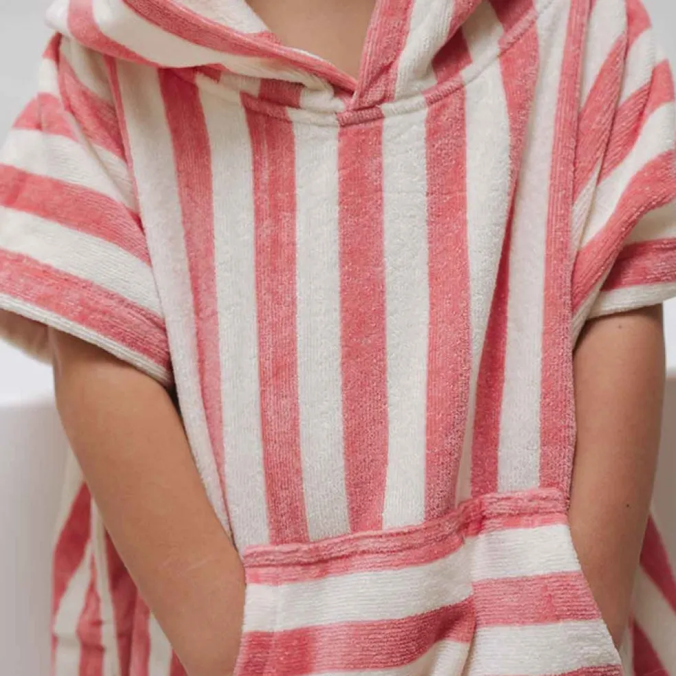 poncho_suzon_rayures_stra_3.webp Poncho Suzon Rayures Strawberry - Rose In April