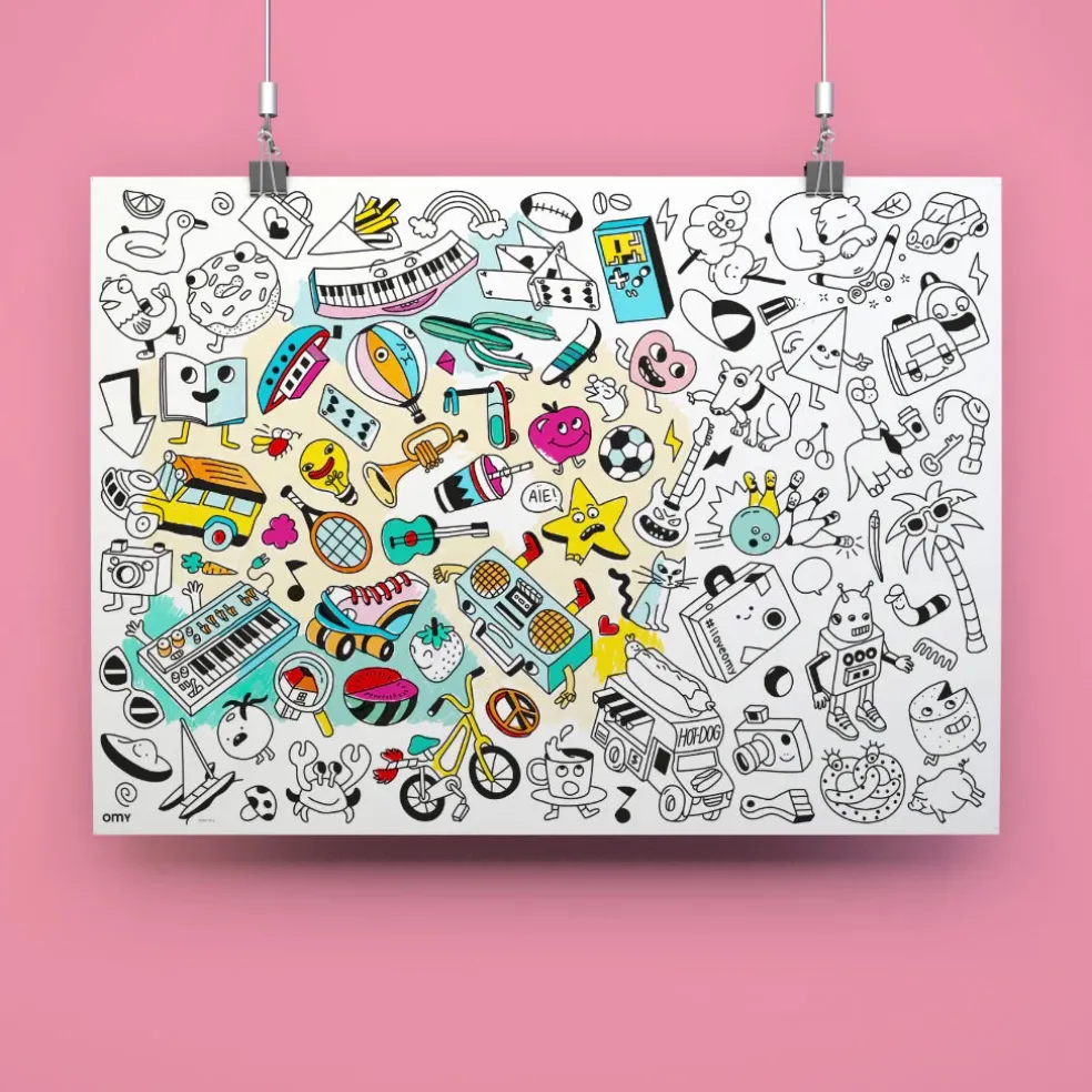 poster_gant_baby_pop_art__1.webp Poster Géant Baby Pop Art à Colorier - Omy