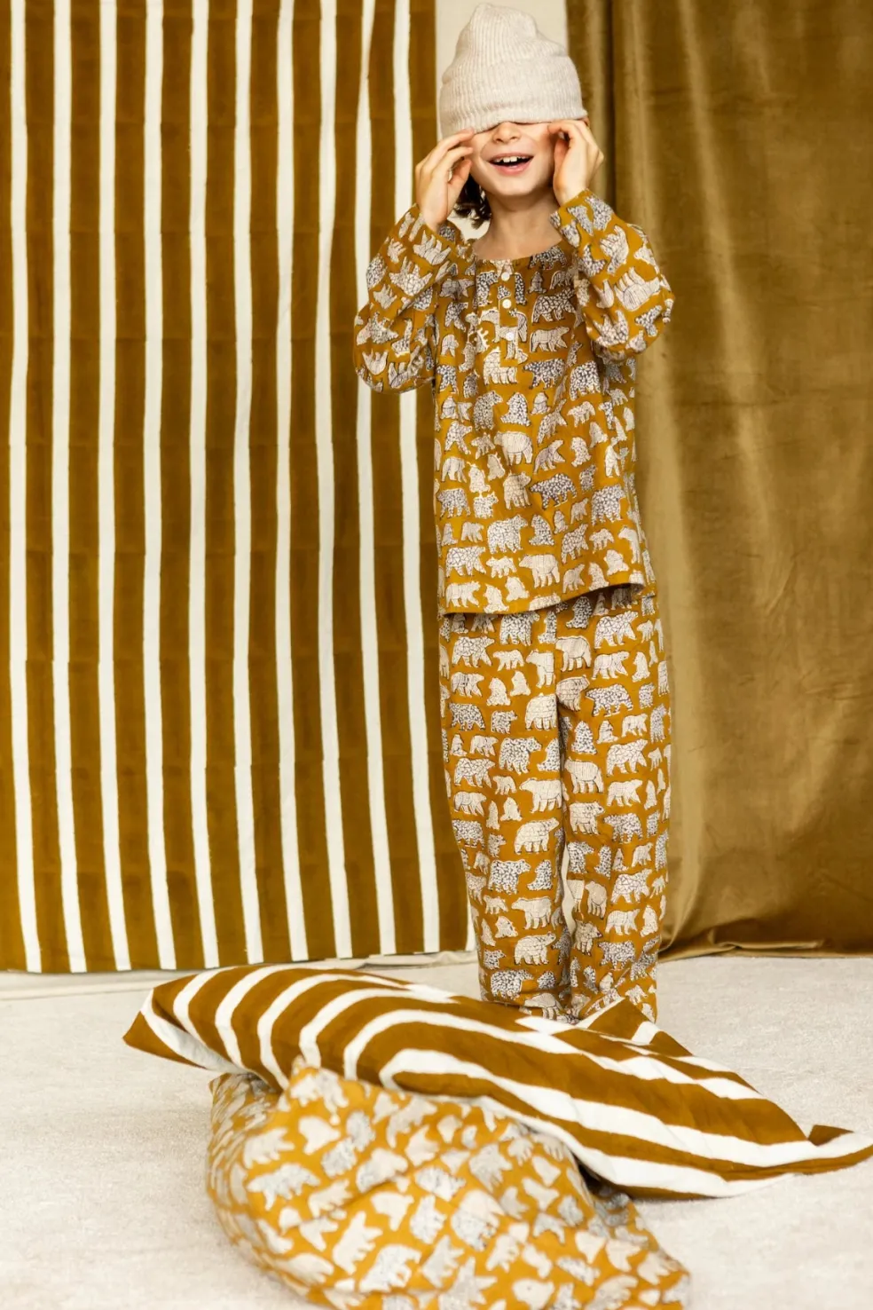 pyjama_luno_ours_tapenade_1.webp Pyjama Luno Ours Tapenade - Apaches Collections