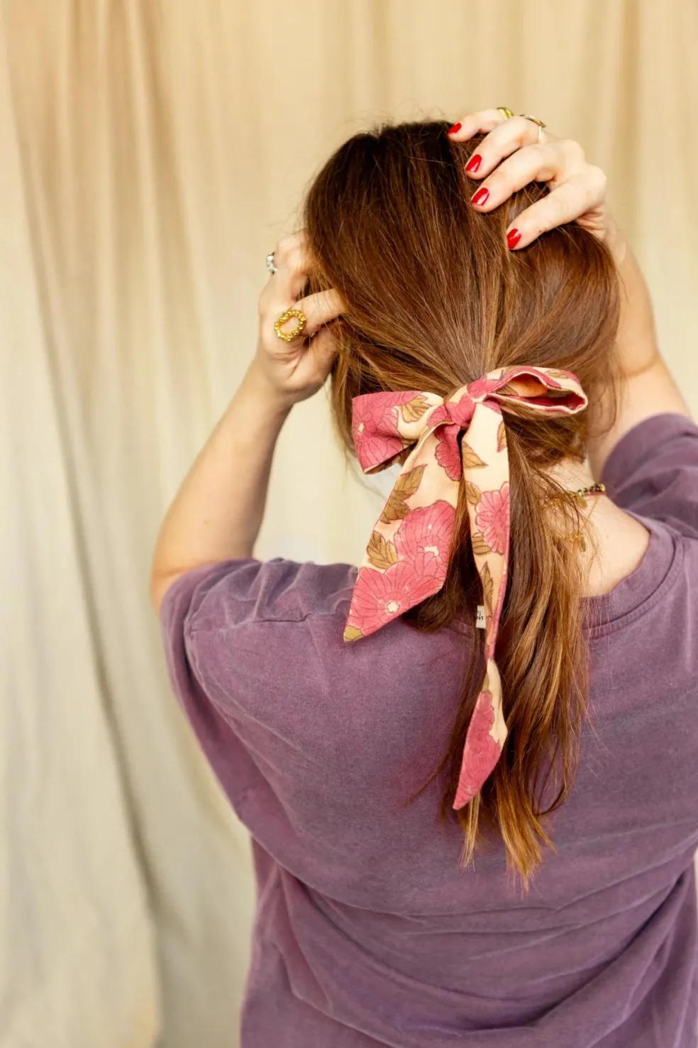 ruban_nisha_flora_bold_or_1.webp Ruban Nisha Flora Bold Orange - Apaches Collections