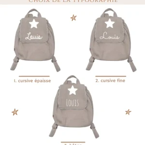 Sac à Dos Personnalisable Double Gaze Beige - Oh la la Paris