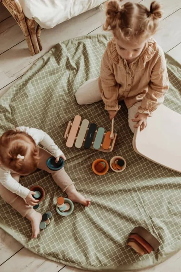 Sac rangement - Tapis Organic Vert - Play and Go