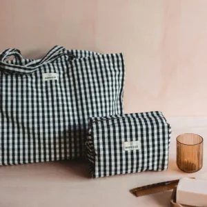 Sac Week-end Vichy Noir - Gabrielle Paris