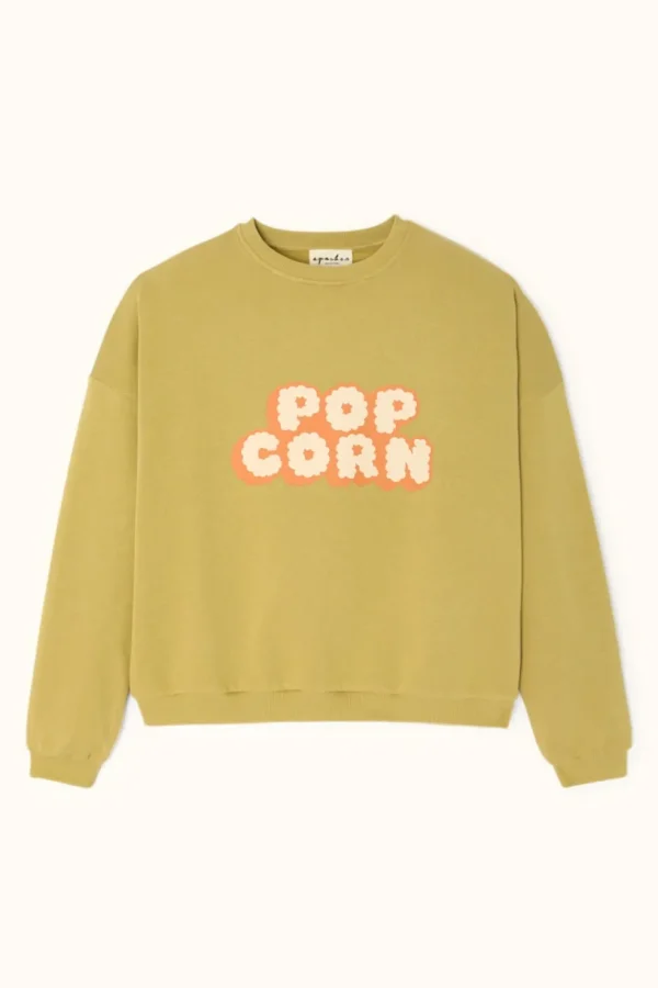 Sweat Nirali Pop Corn Placé Olive - Apaches Collections