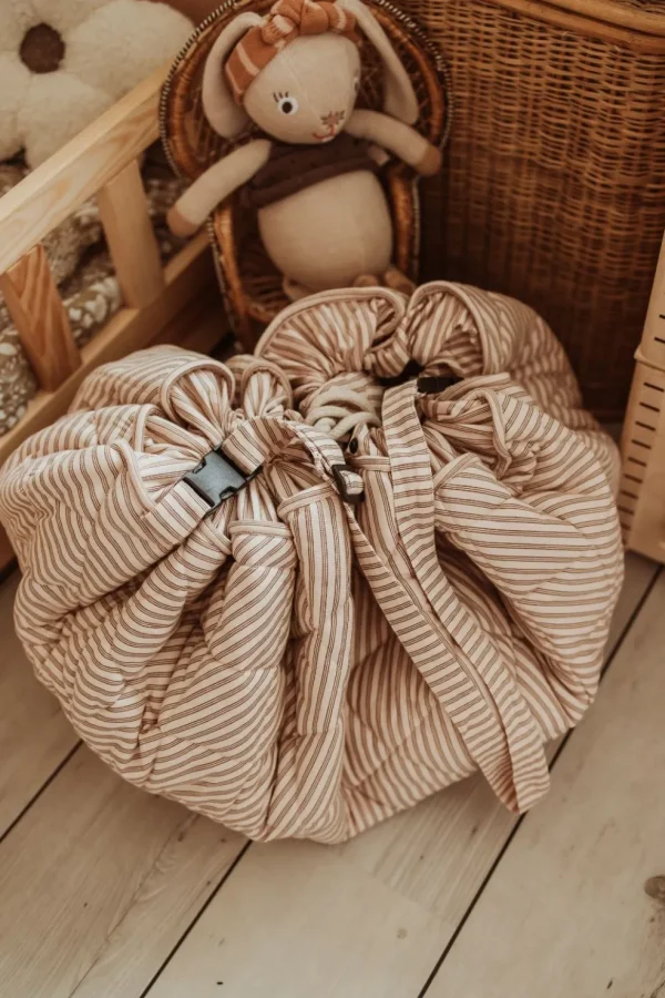 Tapis d'Éveil et Sac à Langer Stripes Brown - Play and Go