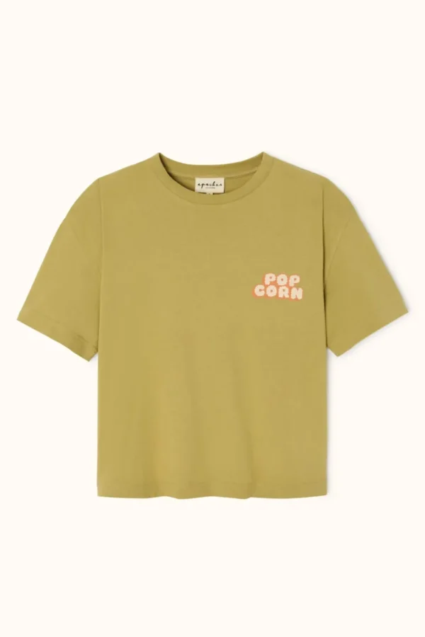 Tee-Shirt Ouma Pop Corn Placé Olive - Apaches Collections