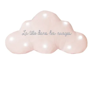 Veilleuse nuage musicale paillettes rose